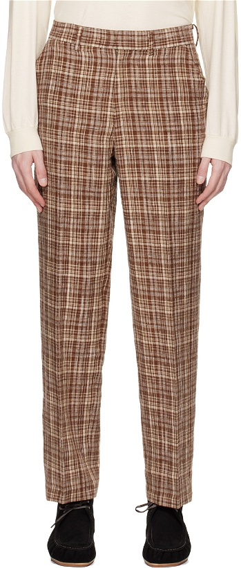 Photo: AURALEE Brown Check Trousers