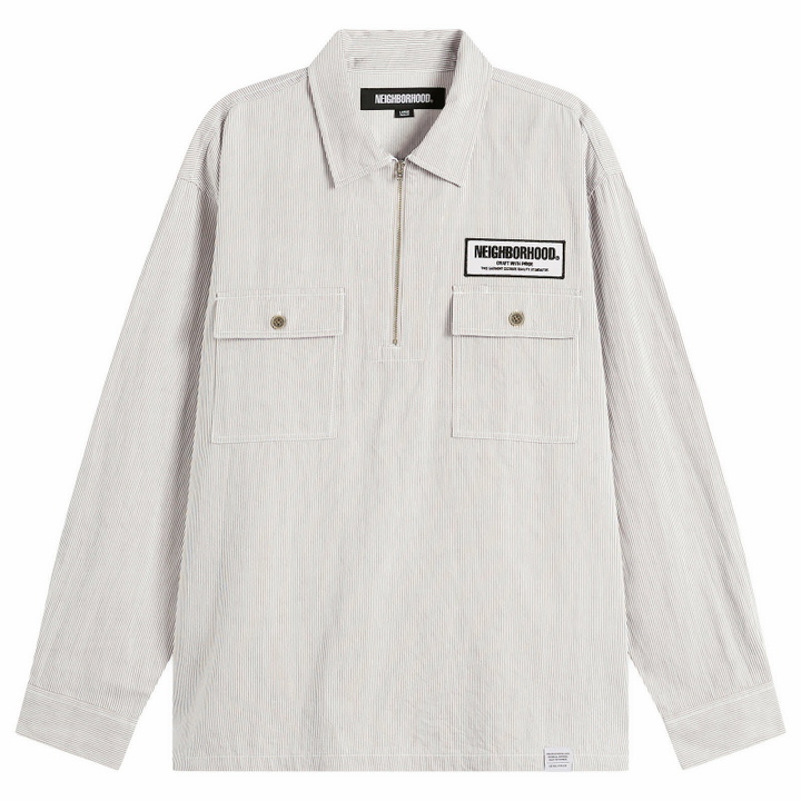 Photo: Neighborhood Men's Classic Work Pullover Shirt in Beige