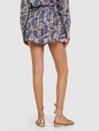 ZIMMERMANN - Devi Printed Relaxed Fit Silk Shorts