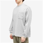 GOOPiMADE Men's Long Sleeve G_model-01 3D Pocket T-Shirt in Light Grey