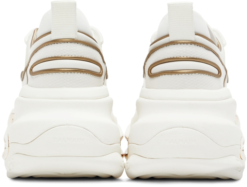 Balmain White B-Bold Low-Top Sneakers Balmain