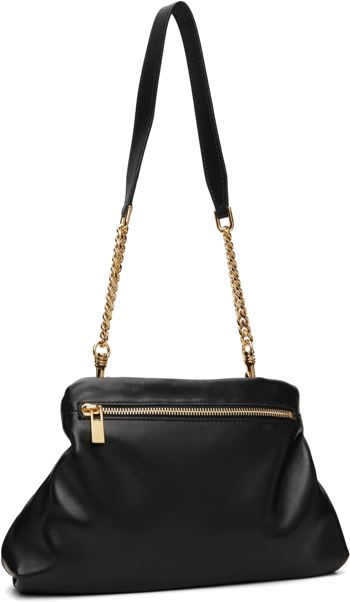 BALMAIN Black 'Dinner At 8' Small Smooth Leather Bag