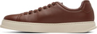 Ferragamo Brown Elastic Lace Sneakers