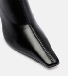 Amina Muaddi Jamie 80 leather ankle boots