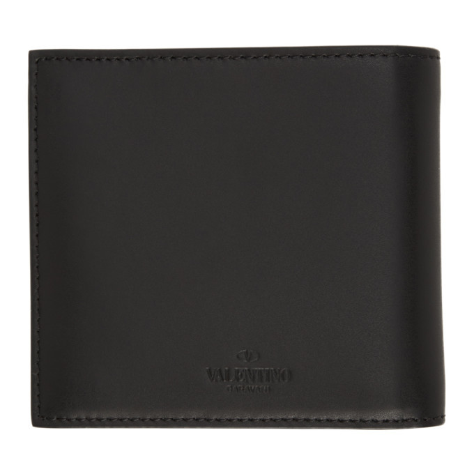 Valentino Garavani Black Calf Leather Bos Taurus Wallet