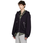 Dries Van Noten Navy Cotton Zip Hoodie