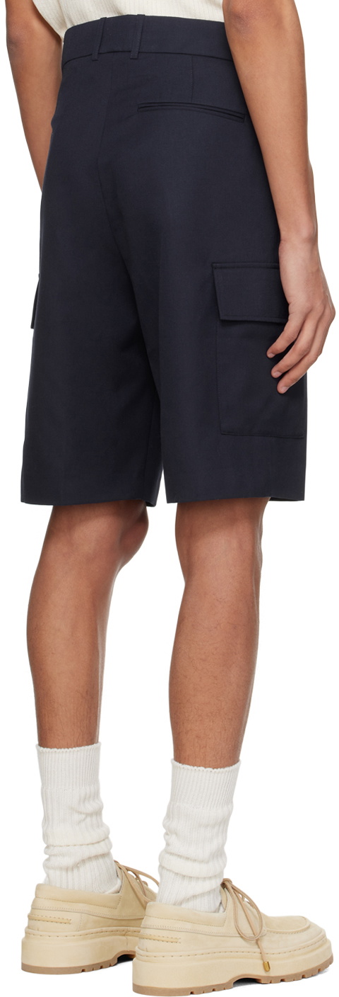 Drôle De Monsieur Navy 'Le Short Cargo Laine' Shorts Drôle de Monsieur