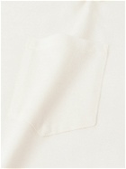 Ralph Lauren Purple label - Cotton, Silk and Linen-Blend Piqué T-Shirt - White
