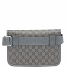 Gucci Men's GG Supreme Jacquard Belt Bag in Grey/Black