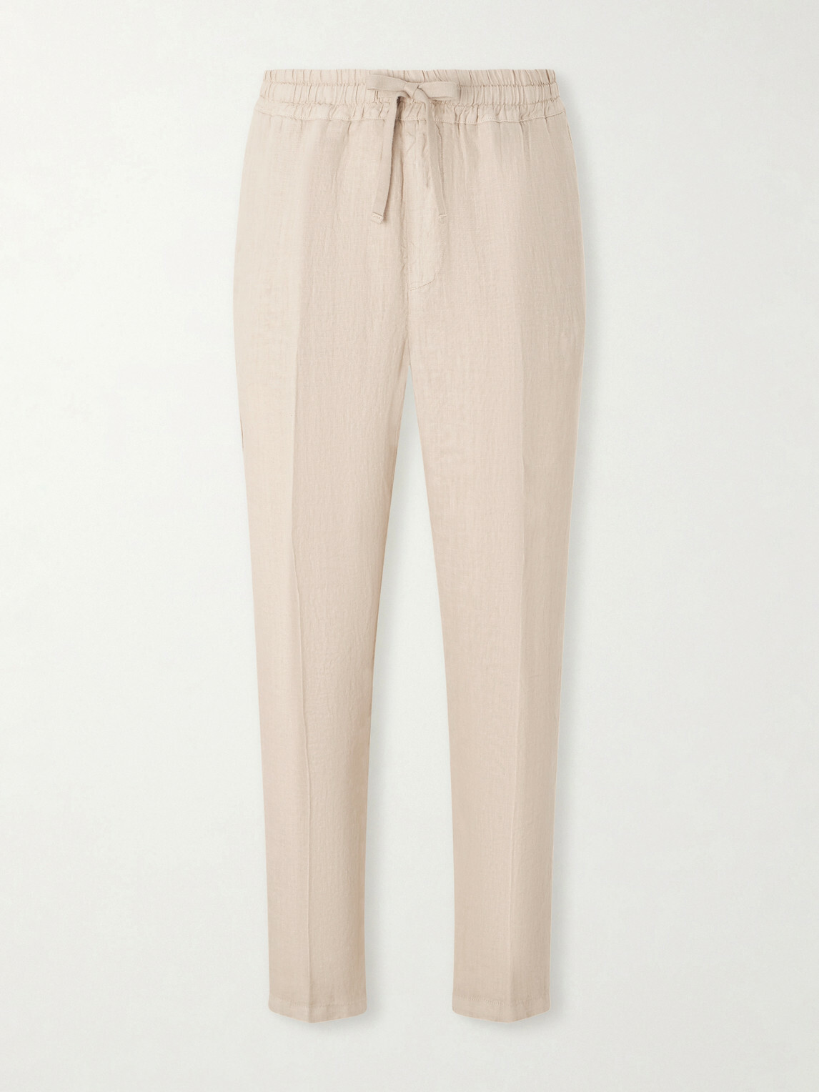 Altea - Mattia Straight-Leg Linen Drawstring Trousers - Neutrals