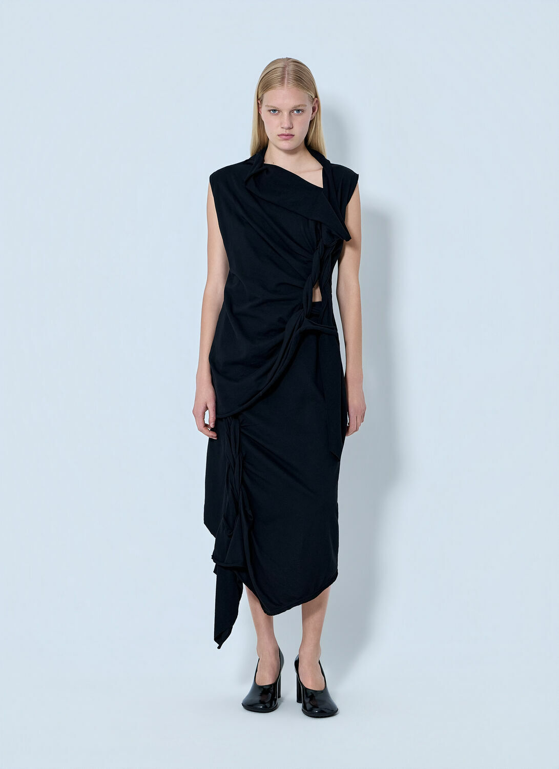 Yohji Yamamoto High Twisted French Terry Braided Top