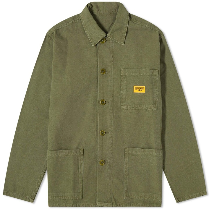 Photo: Service Works Men's Canvas Coverall Jacket in Olive