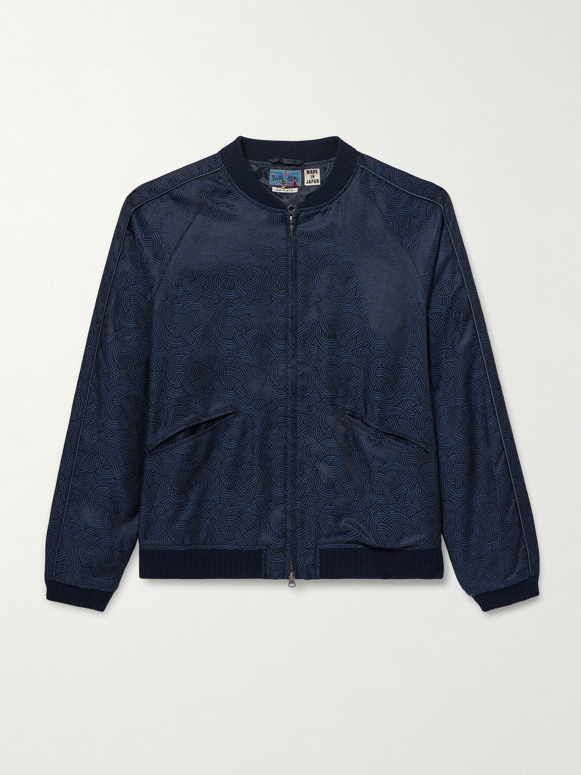 Blue Blue Japan - Satin-Jacquard Bomber Jacket - Blue
