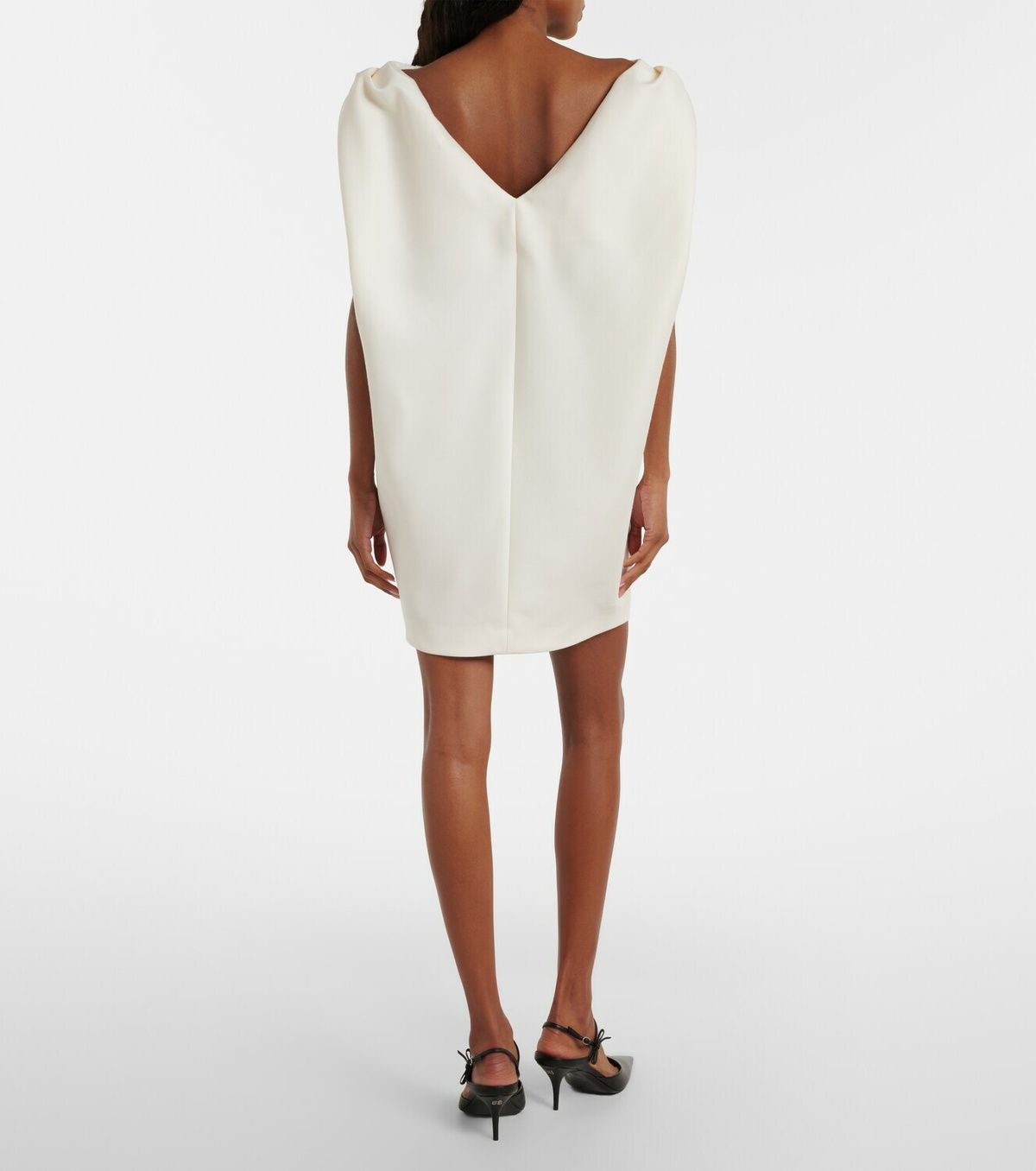 Balenciaga Draped wool and silk minidress