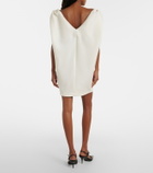 Balenciaga Draped wool and silk minidress