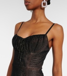 Area Crystal-embellished gown