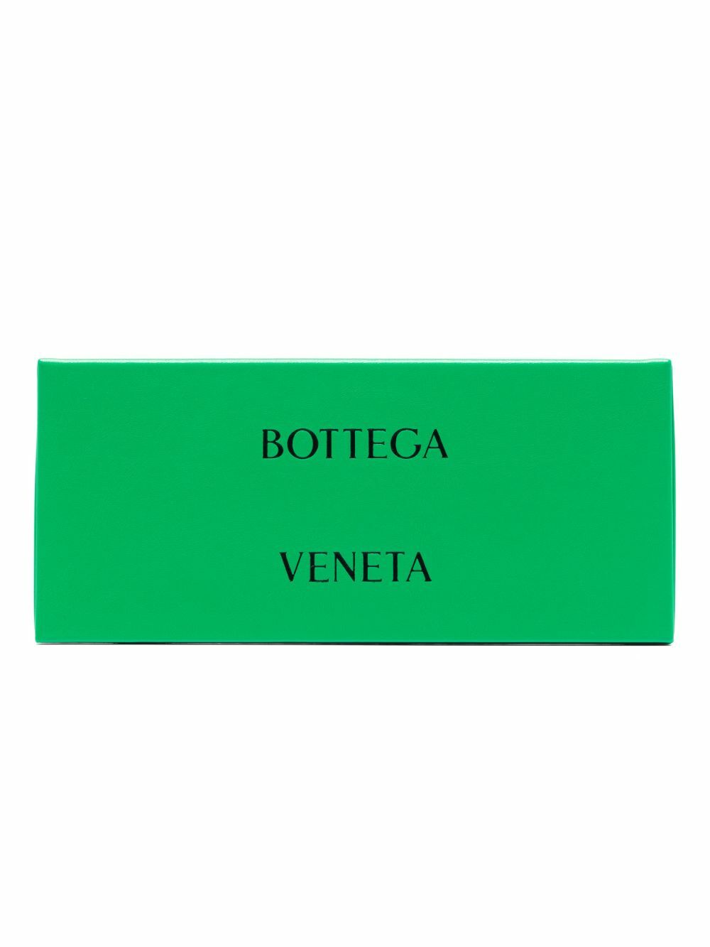 Bottega Veneta Eyewear Black Intrecciato Rectangle-Frame Sunglasses