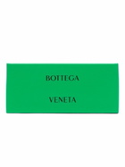 Bottega Veneta Eyewear Black Intrecciato Rectangle-Frame Sunglasses