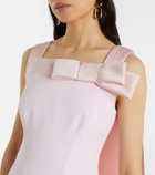 Safiyaa Harley caped crêpe gown