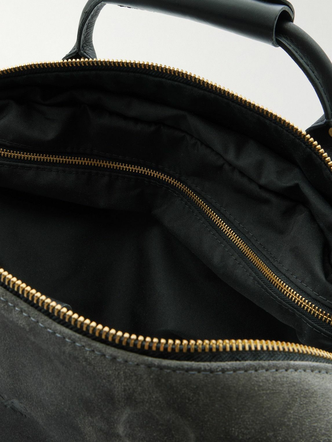 Bennett Winch - Commuter Leather-Trimmed Suede Holdall