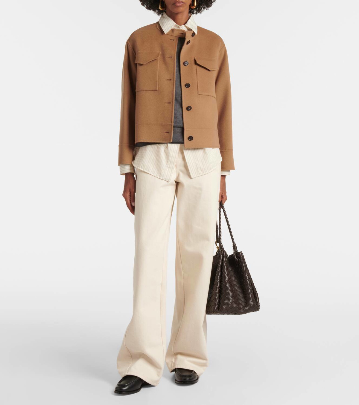 ジャケット S MAX MARA WOOL JACKET Single-breasted double-faced wool jacket, black | 