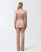 Pinko Special Occasion Satin Blazer With Belt Rosy Cloud