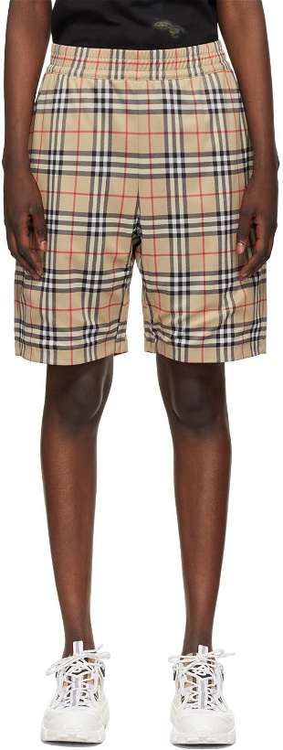 Photo: Burberry Beige Check Debson Shorts
