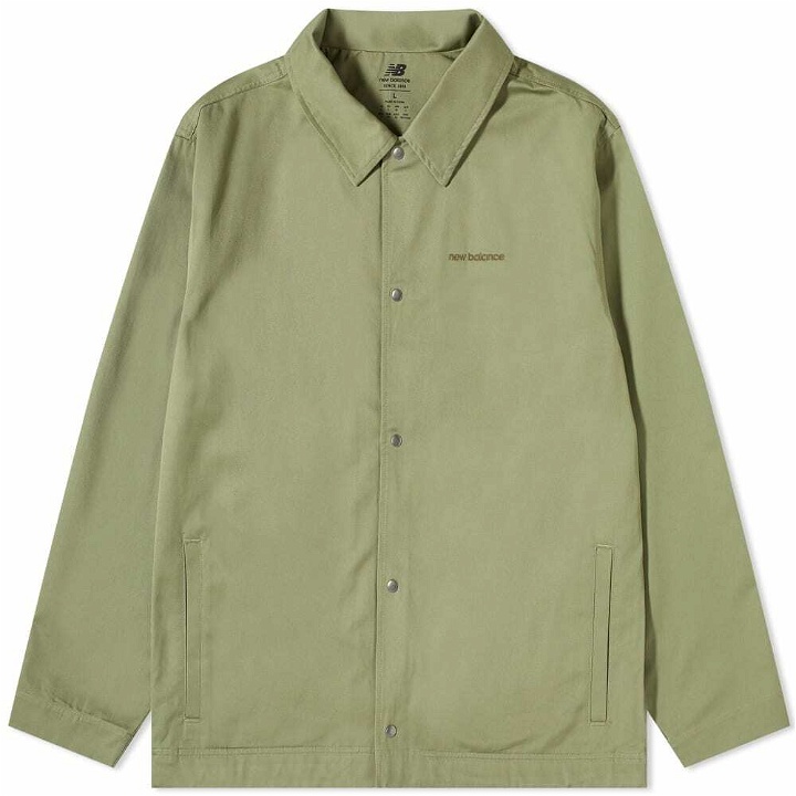 Photo: New Balance Men's Athletics Nature State Coach Jacket in Green