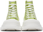 Alexander McQueen Green Tread Slick High Sneakers