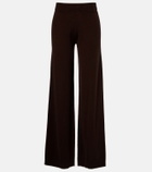 Jardin des Orangers Wool and cashmere wide-leg pants