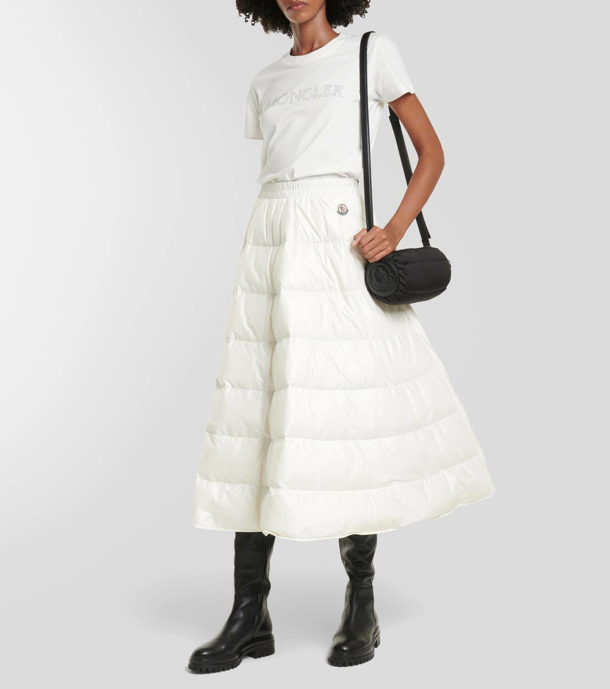 Moncler Flared down midi skirt Moncler