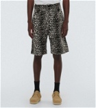 Visvim Leopard-print cotton and linen shorts