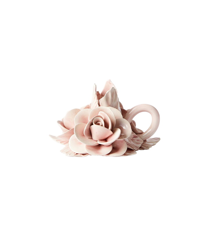 Photo: Bitossi Set of 2 floral ceramic candleholders