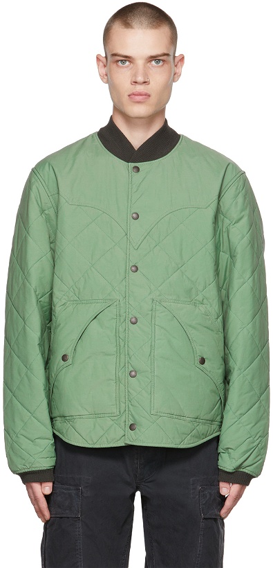 Photo: RRL Green Quilted Bomber