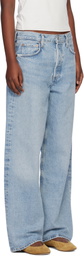 AGOLDE Blue Low Slung Baggy 30.5 Jeans