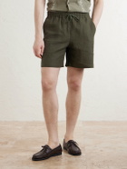 Aimé Leon Dore - Straight-Leg Linen Drawstring Shorts - Green
