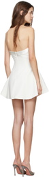 Mirror Palais White Strapless Opera Minidress