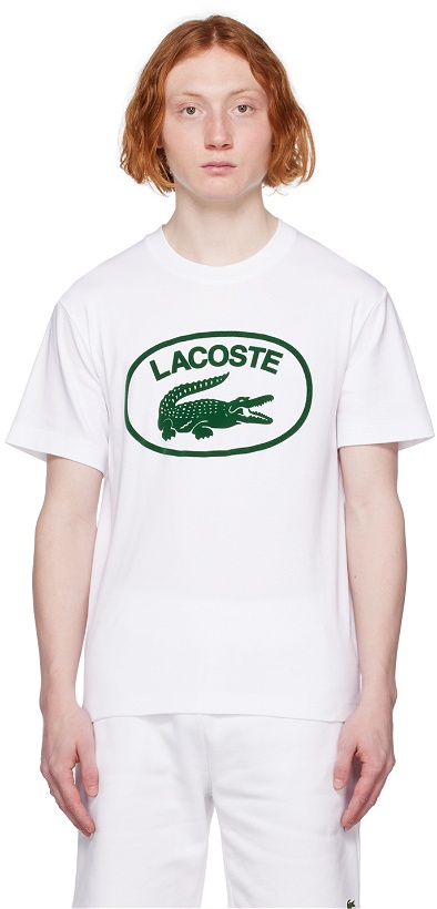 Photo: Lacoste White Relaxed Fit T-Shirt