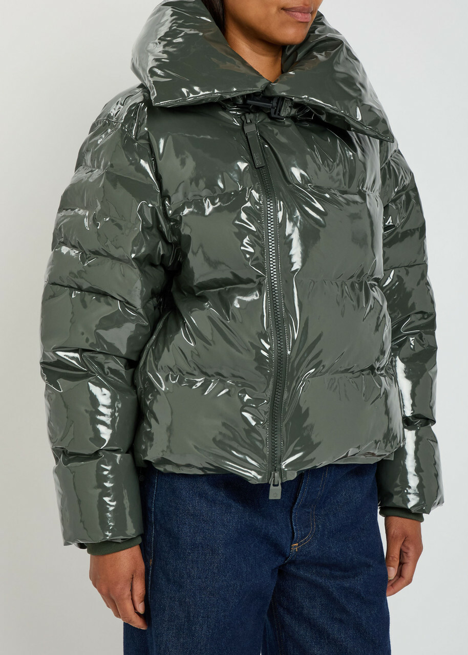 Rains Alta Vision Quilted Jacket Dark Green