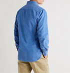 TOM FORD - Slim-Fit Button-Down Collar Cotton-Corduroy Shirt - Blue