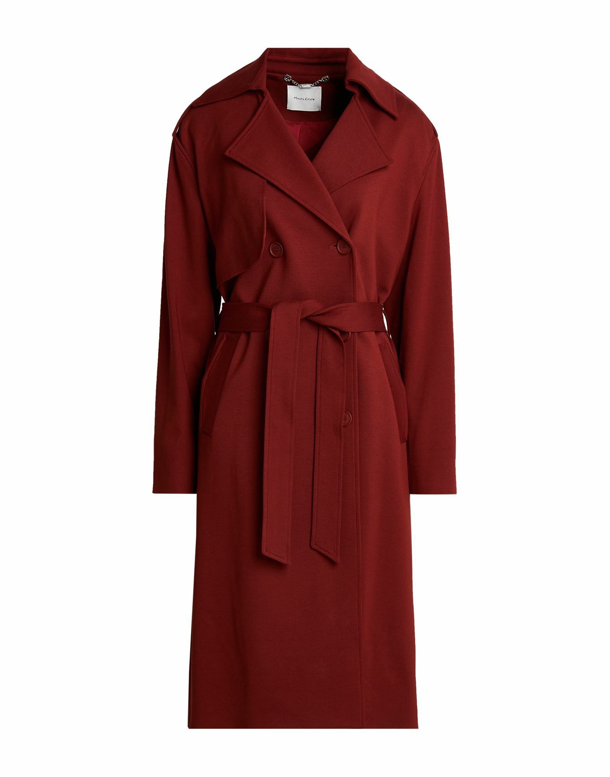 Manila Grace Womens Overcoat & Trench Coat Brick