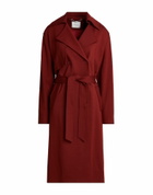 Manila Grace Womens Overcoat & Trench Coat Brick
