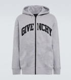 Givenchy - Logo cotton jersey zip-up hoodie