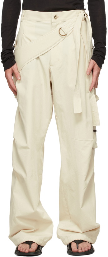 Photo: Hyein Seo Beige Bag Trousers