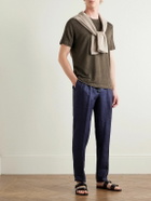 De Petrillo - Linen-Jersey T-Shirt - Brown