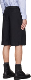 Comme des Garçons Homme Plus Black Polyester Twill Garment Dyed Shorts