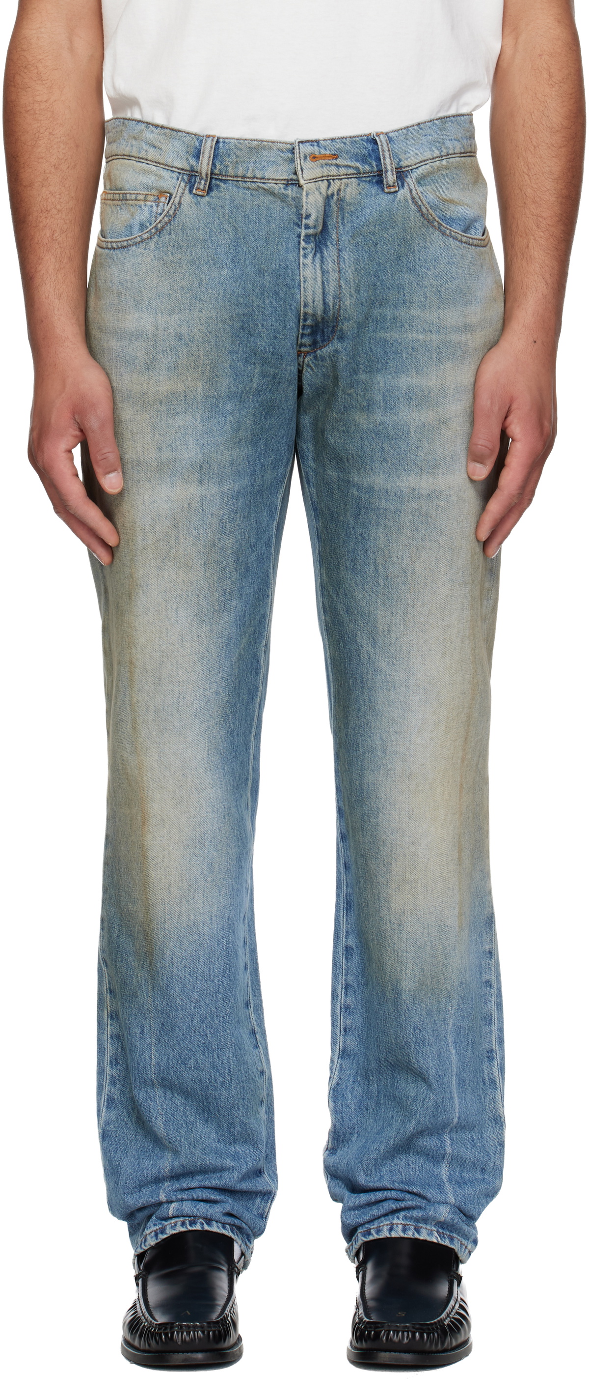 MM6 Maison Margiela Blue Faded Jeans