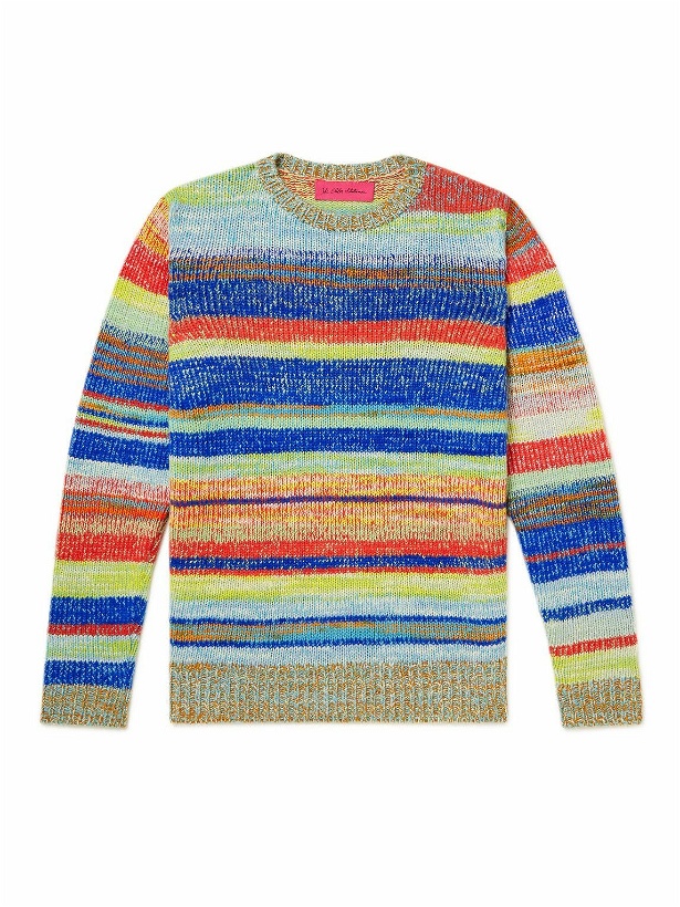 Photo: The Elder Statesman - Handspun Hazy Striped Cashmere Sweater - Multi