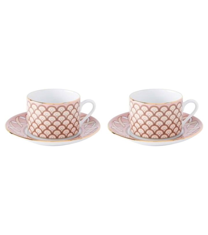 Photo: La DoubleJ Impero set of 2 porcelain teacups and saucers