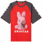 Pleasures Women's Gracias Raglan T-Shirt in Red